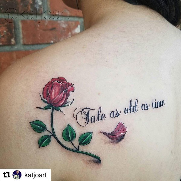 Tale as old as time  Beauty and the beast tattoo Time tattoos Tattoos